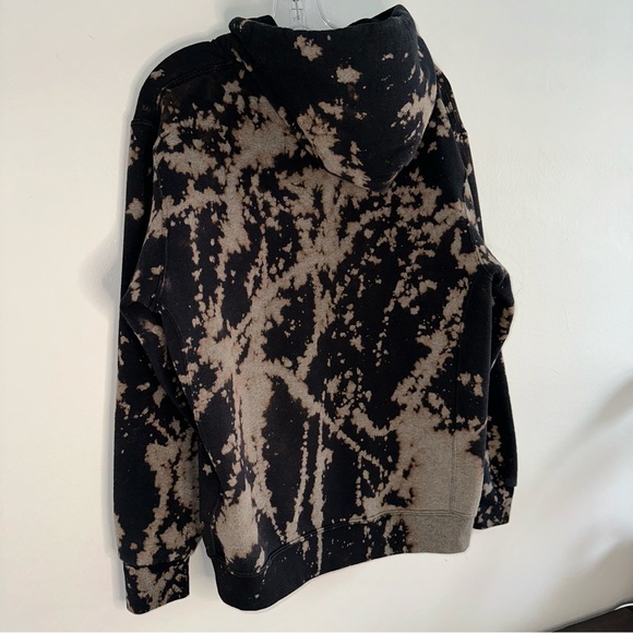 CUSTOM Bleached Zip-Up Hoddie - Picture 3 of 4